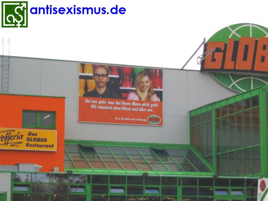Globus-Werbung: Mann umtauschen