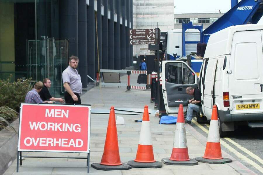 Men working overhead